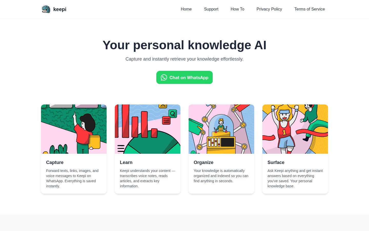 Keepi Homepage