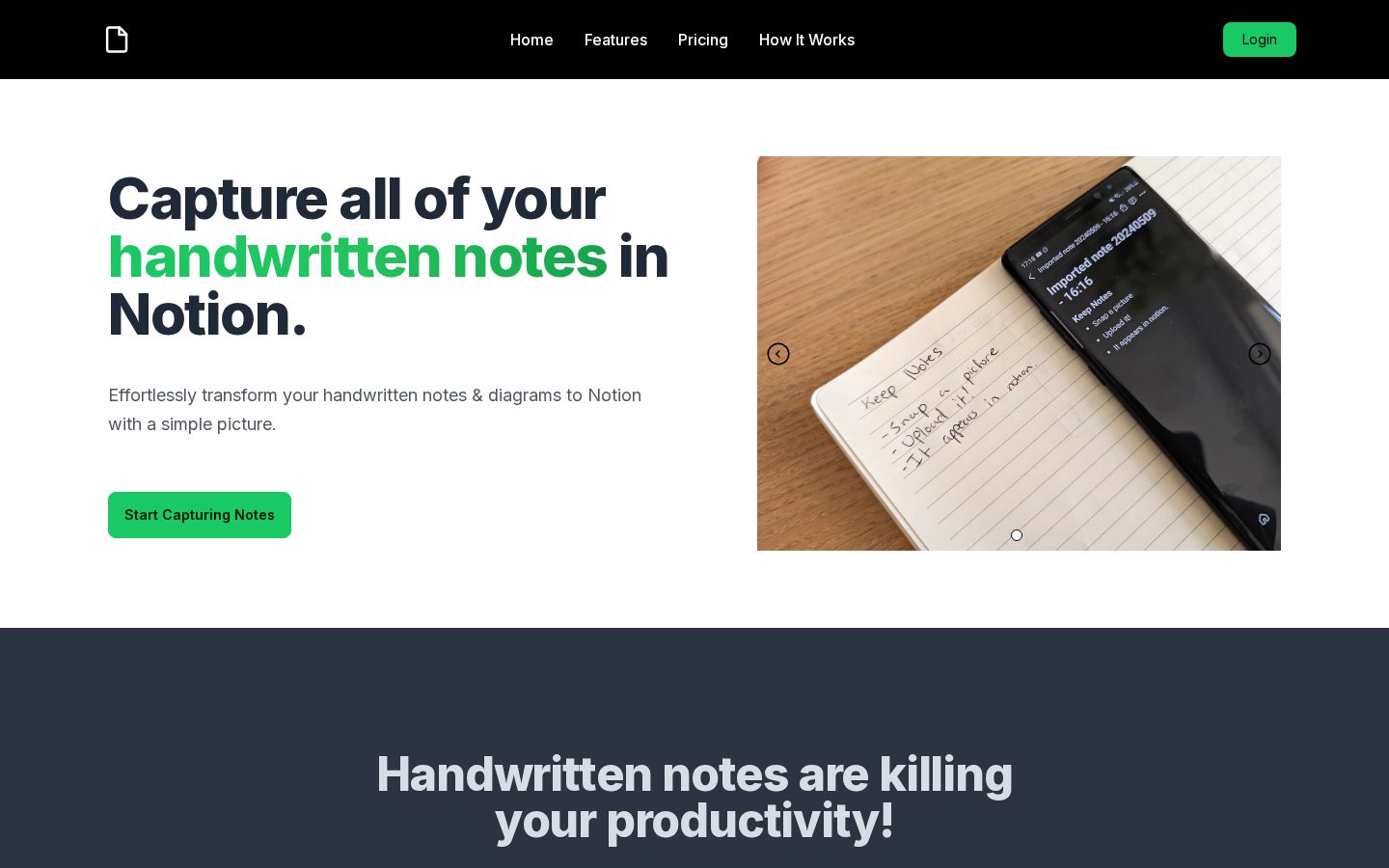 KeepNotes Homepage