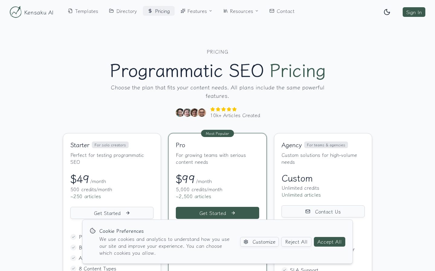 Kensaku AI Pricing