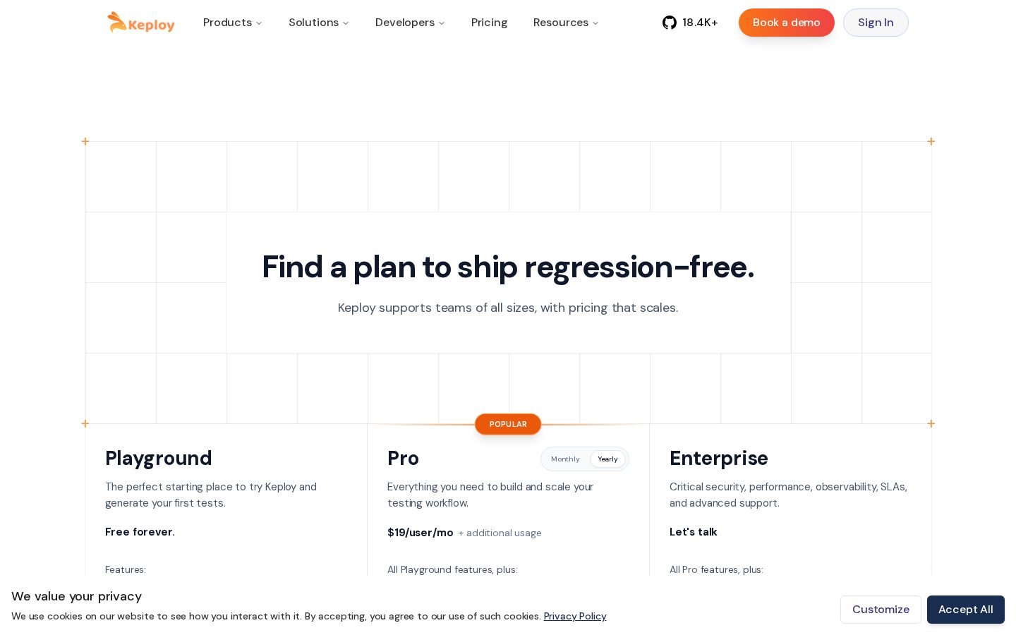Keploy Pricing