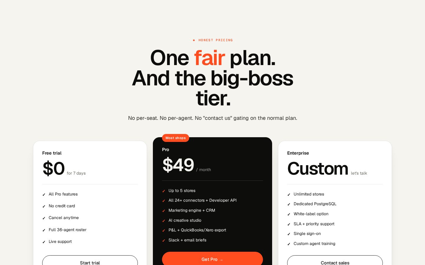 Kesper Pricing