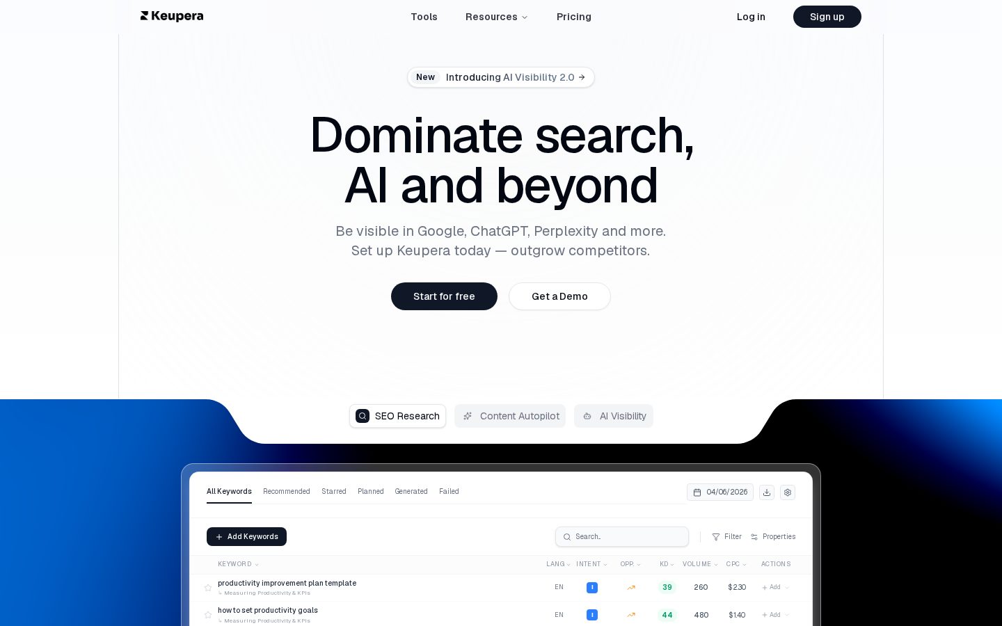 Keupera Homepage