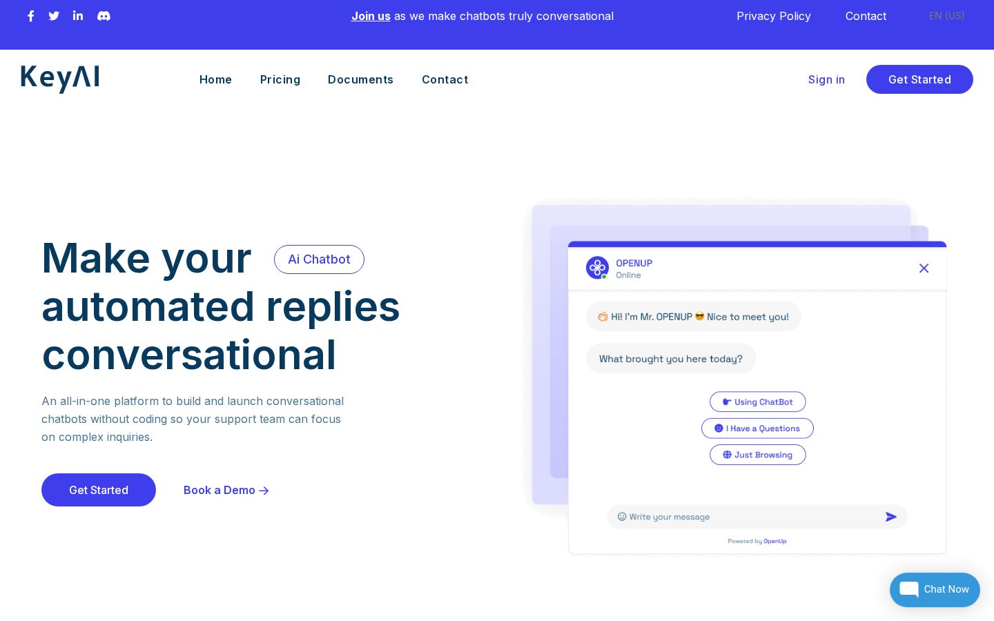 KeyAI Homepage