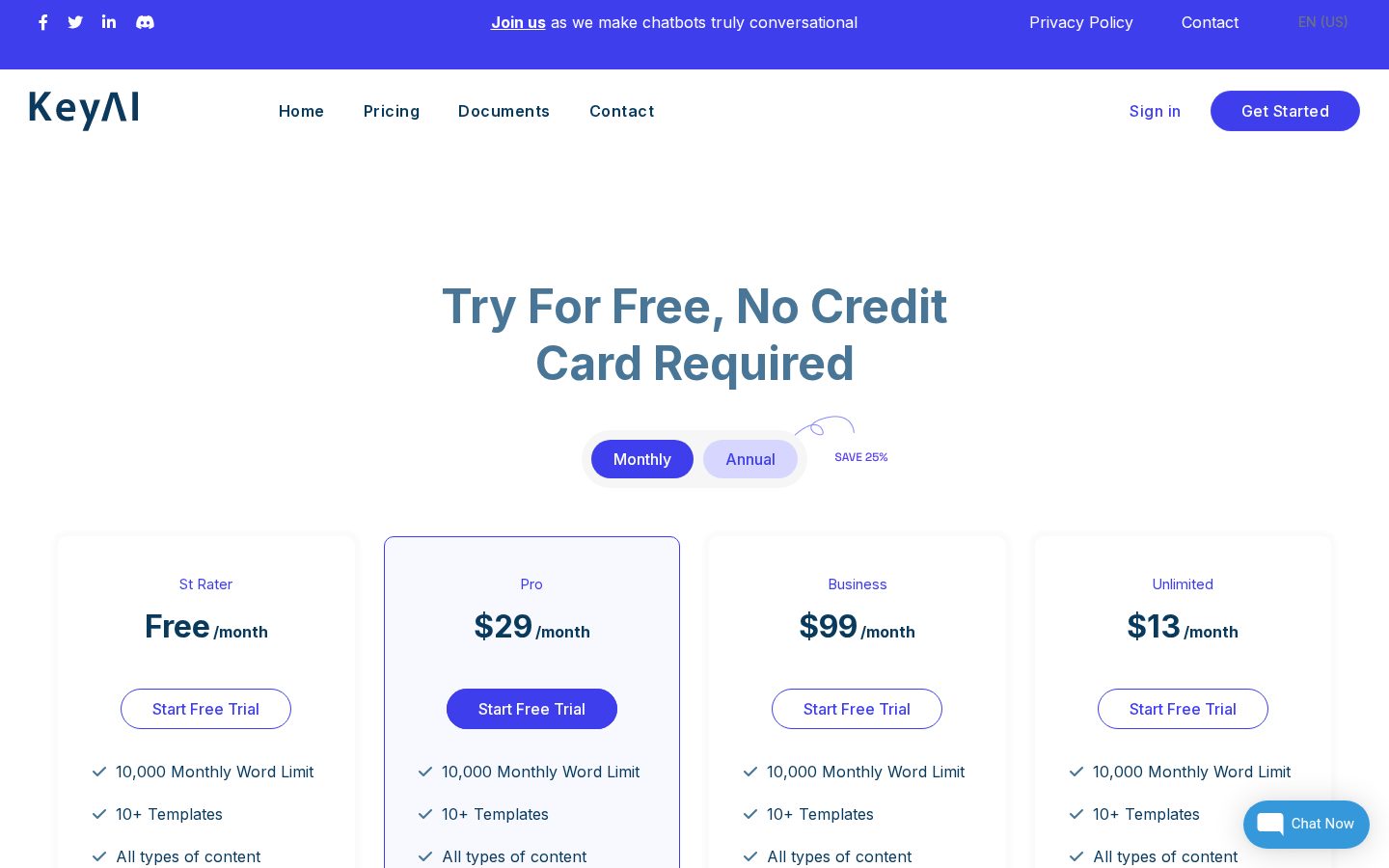 KeyAI Pricing