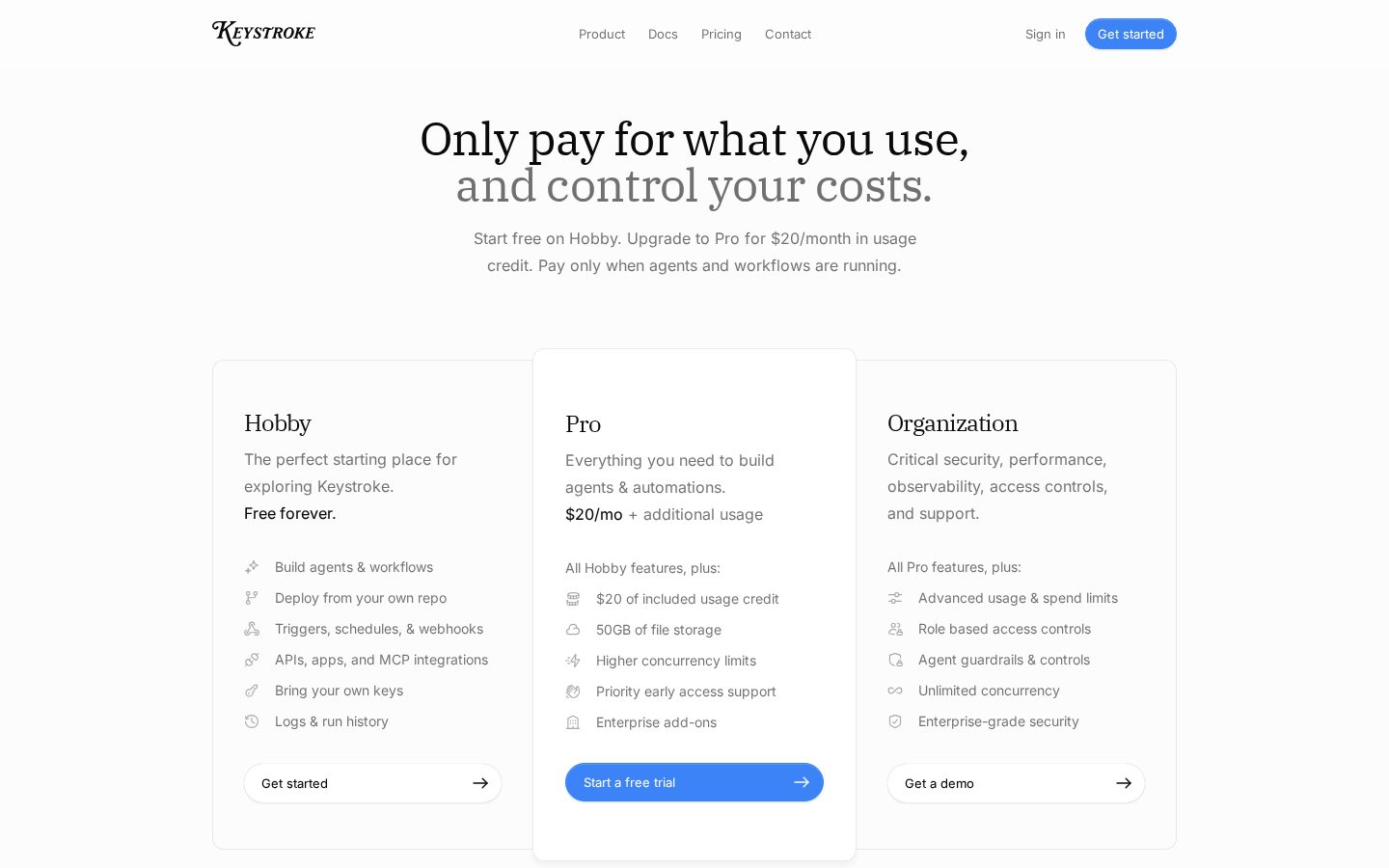 Keystroke Pricing