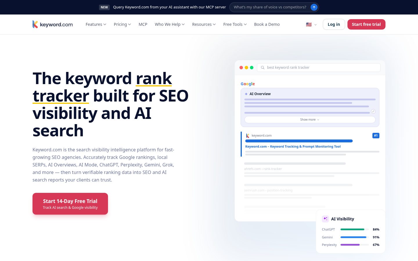 Keyword.com Homepage