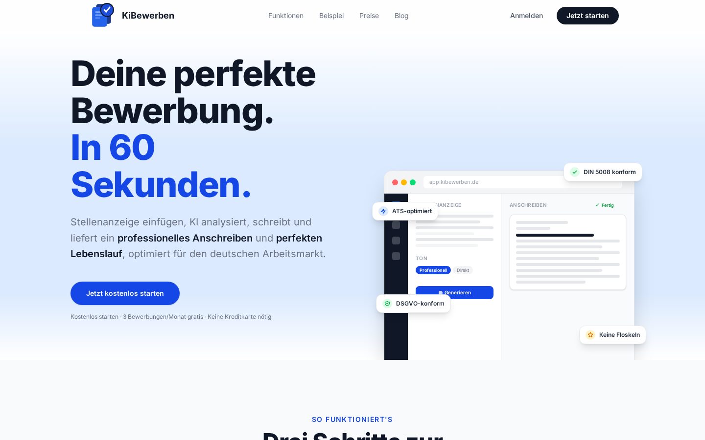 KiBewerben Homepage