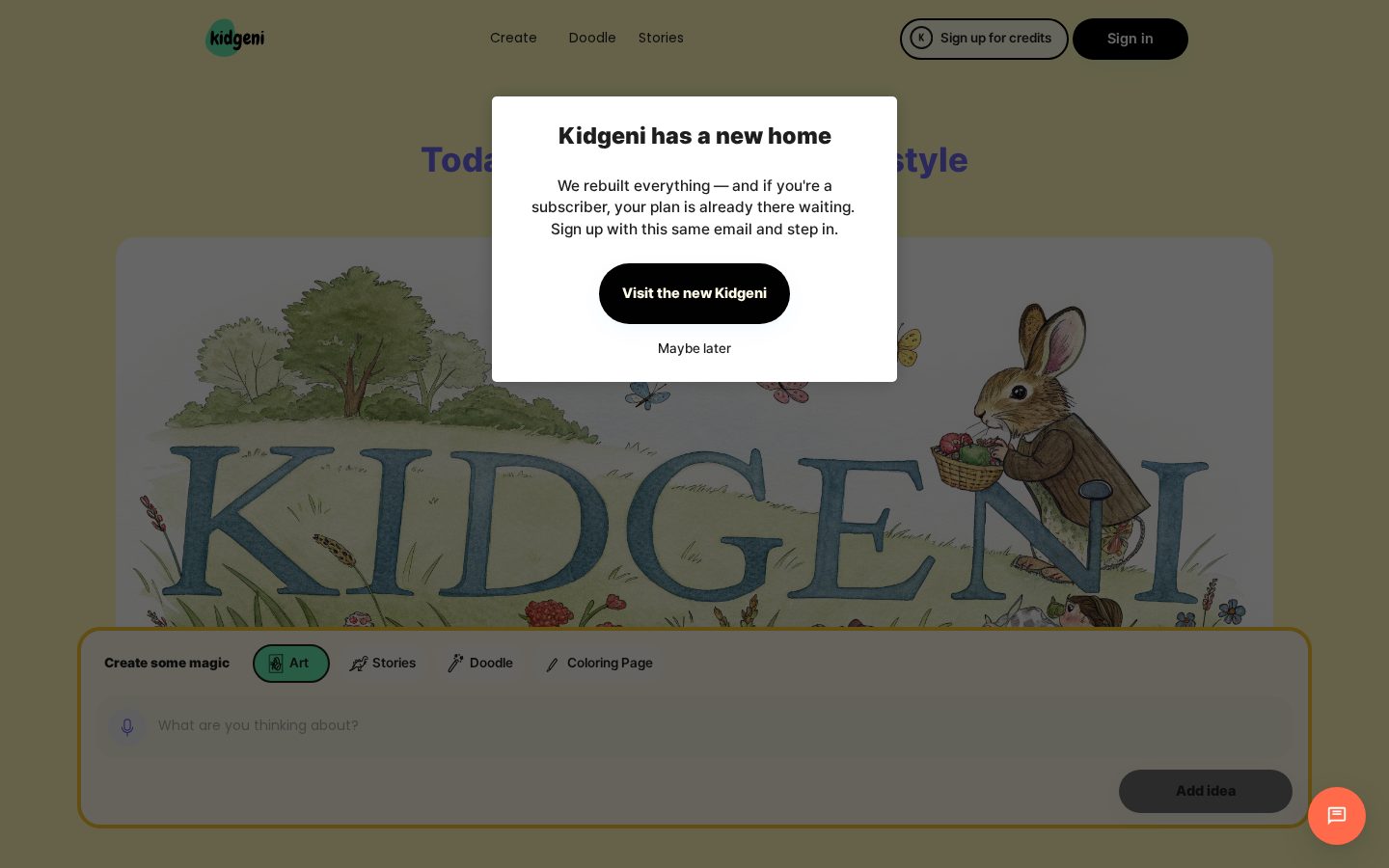 Kidgeni Homepage
