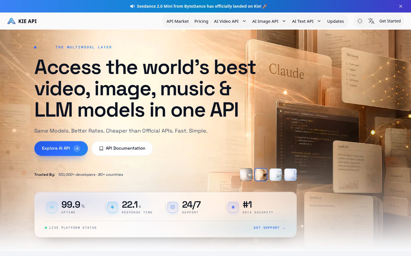 Kie.ai Homepage