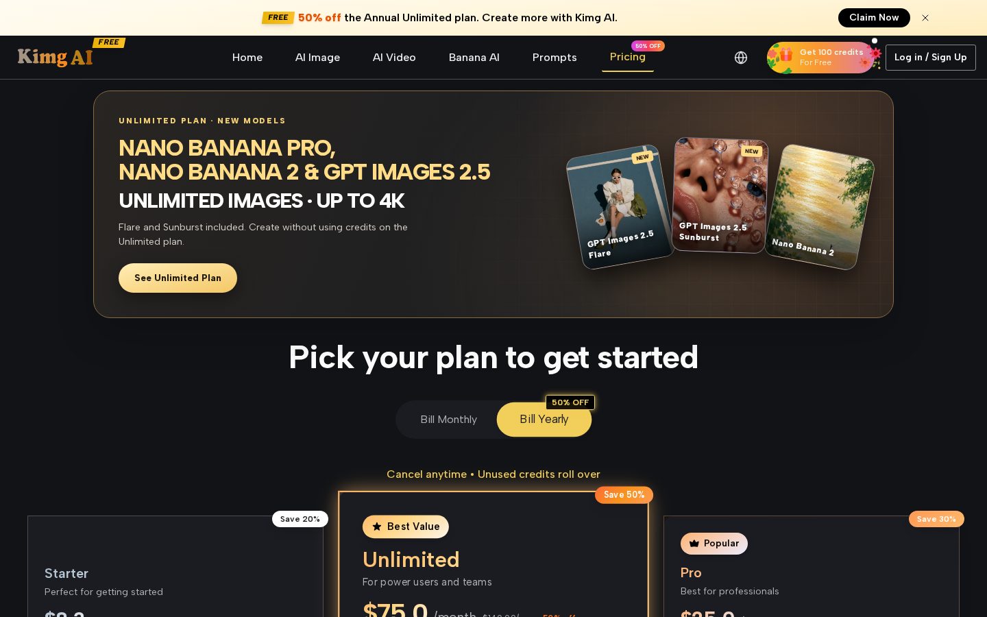 Kimg AI Pricing