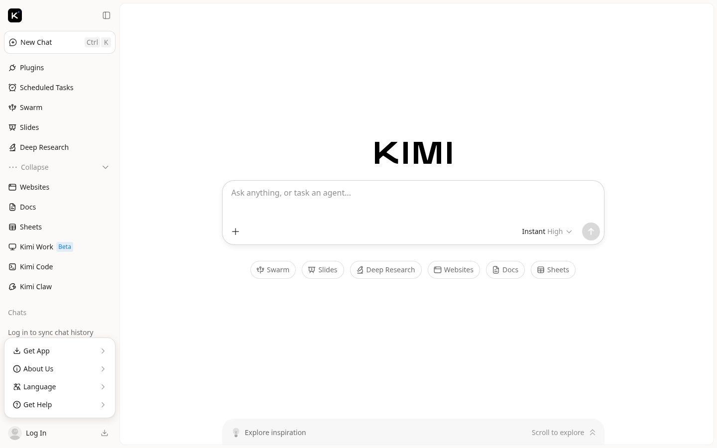 Kimi K3 Homepage