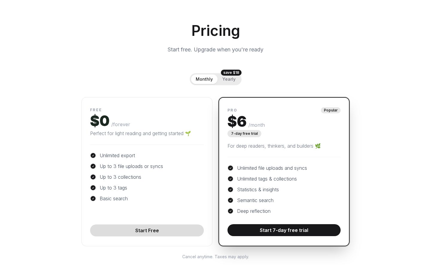 Kindleaf Pricing