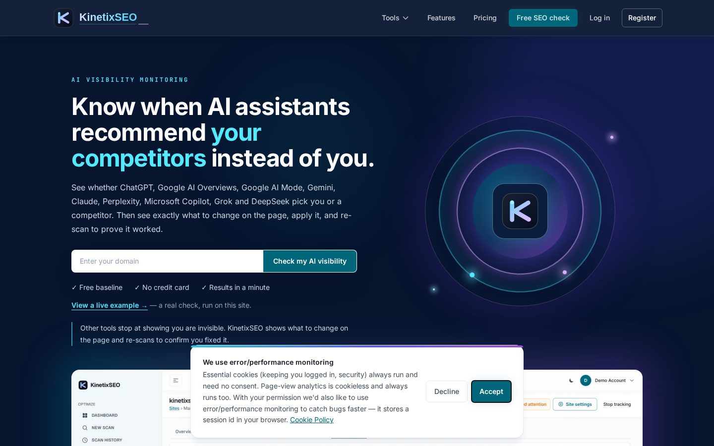 KinetixSEO Homepage