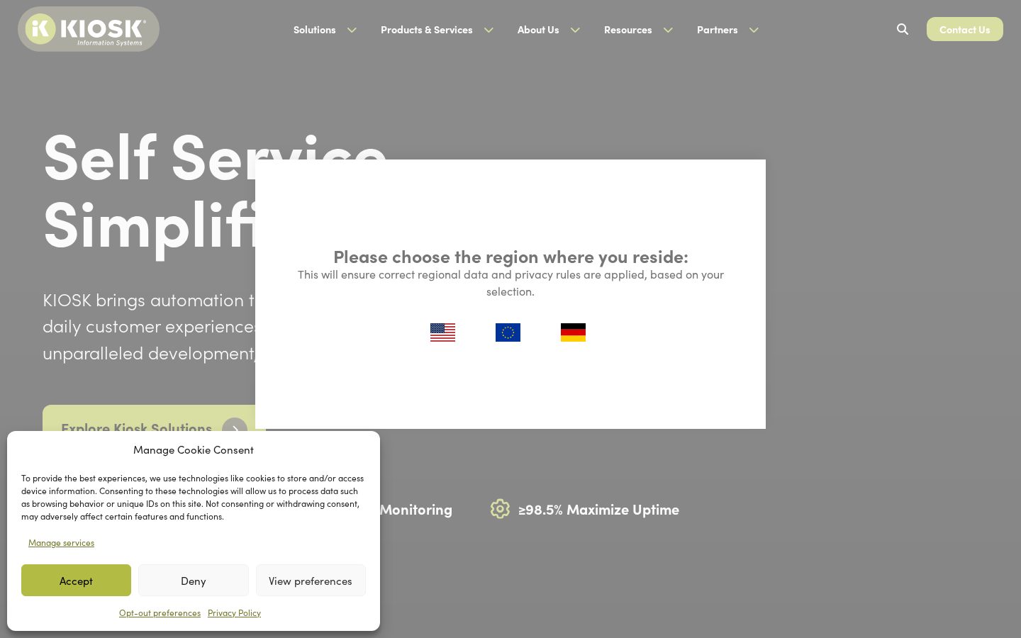 Kiosk Homepage
