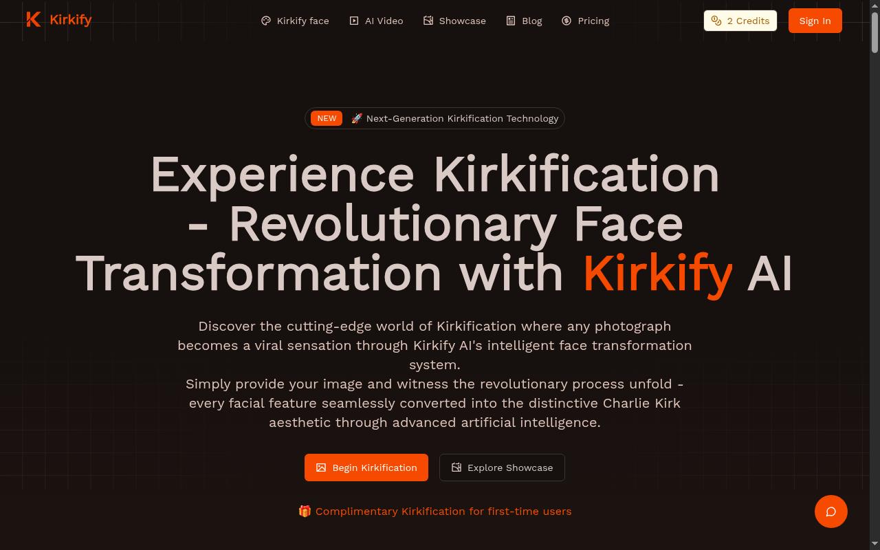 Kirkify Homepage
