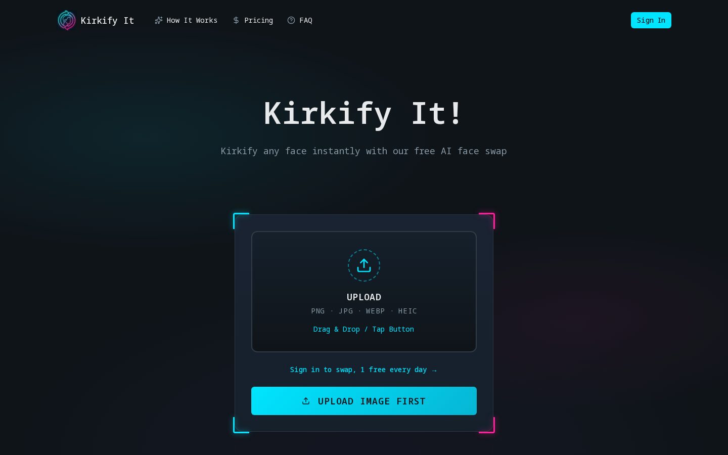 Kirkify It Homepage