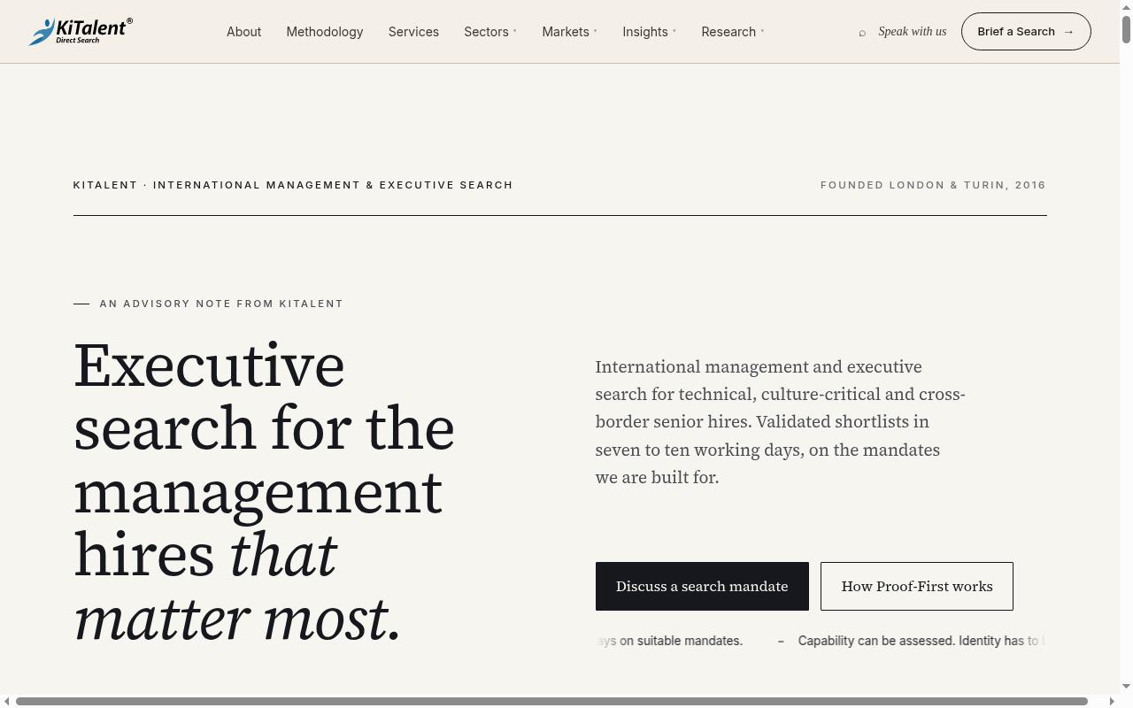 KiTalent Homepage
