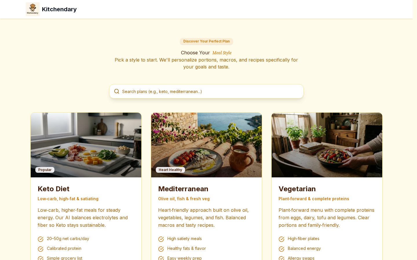Kitchendary Pricing