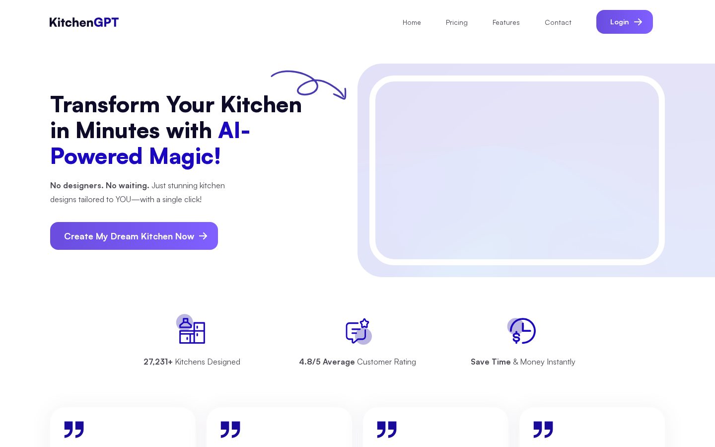 KitchenGPT Homepage