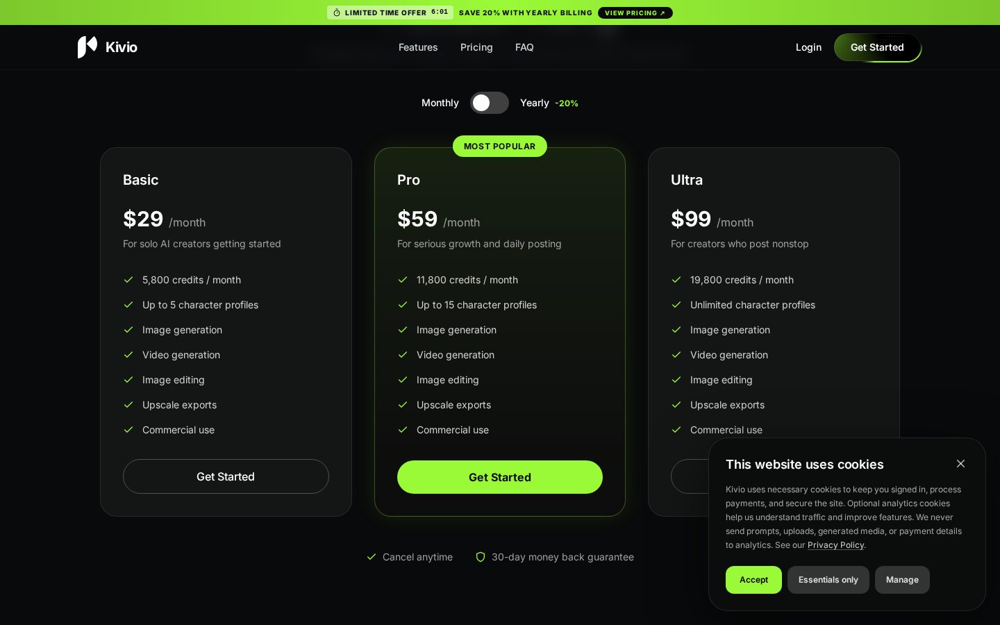Kivio Pricing