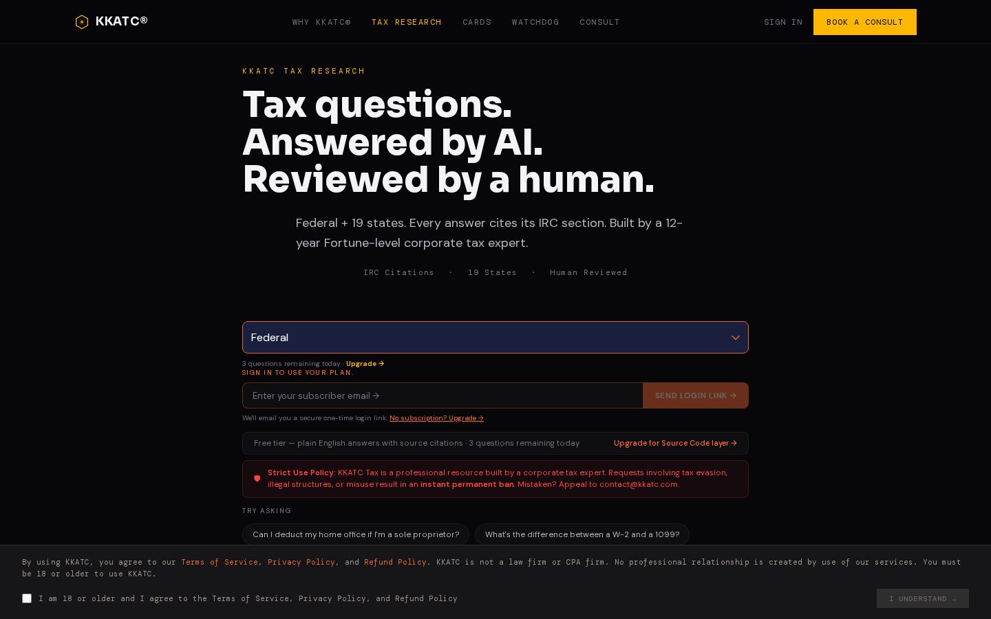 KKATC Tax Homepage