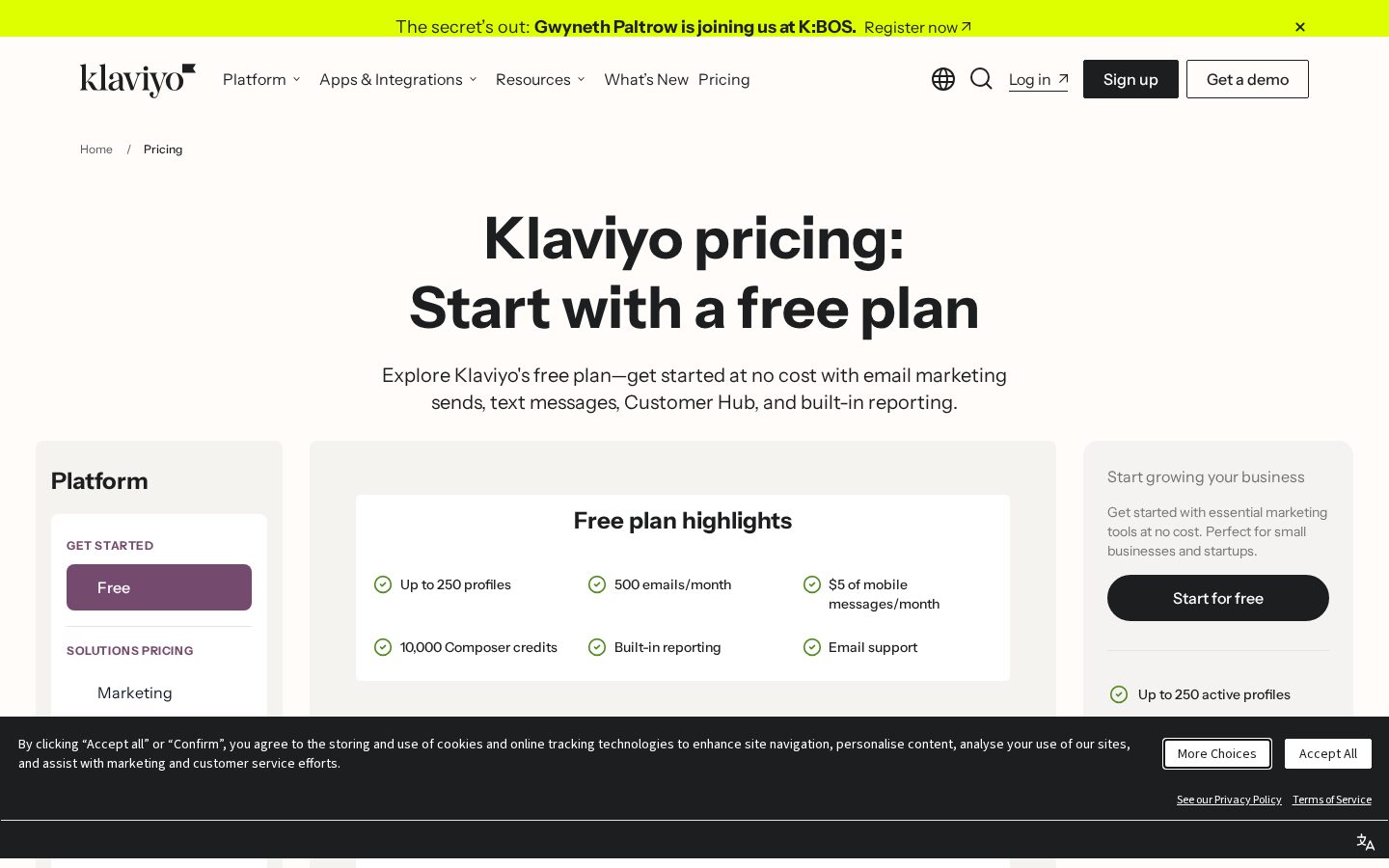 Klaviyo Pricing