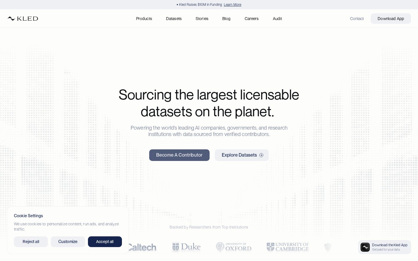 Kled AI Homepage