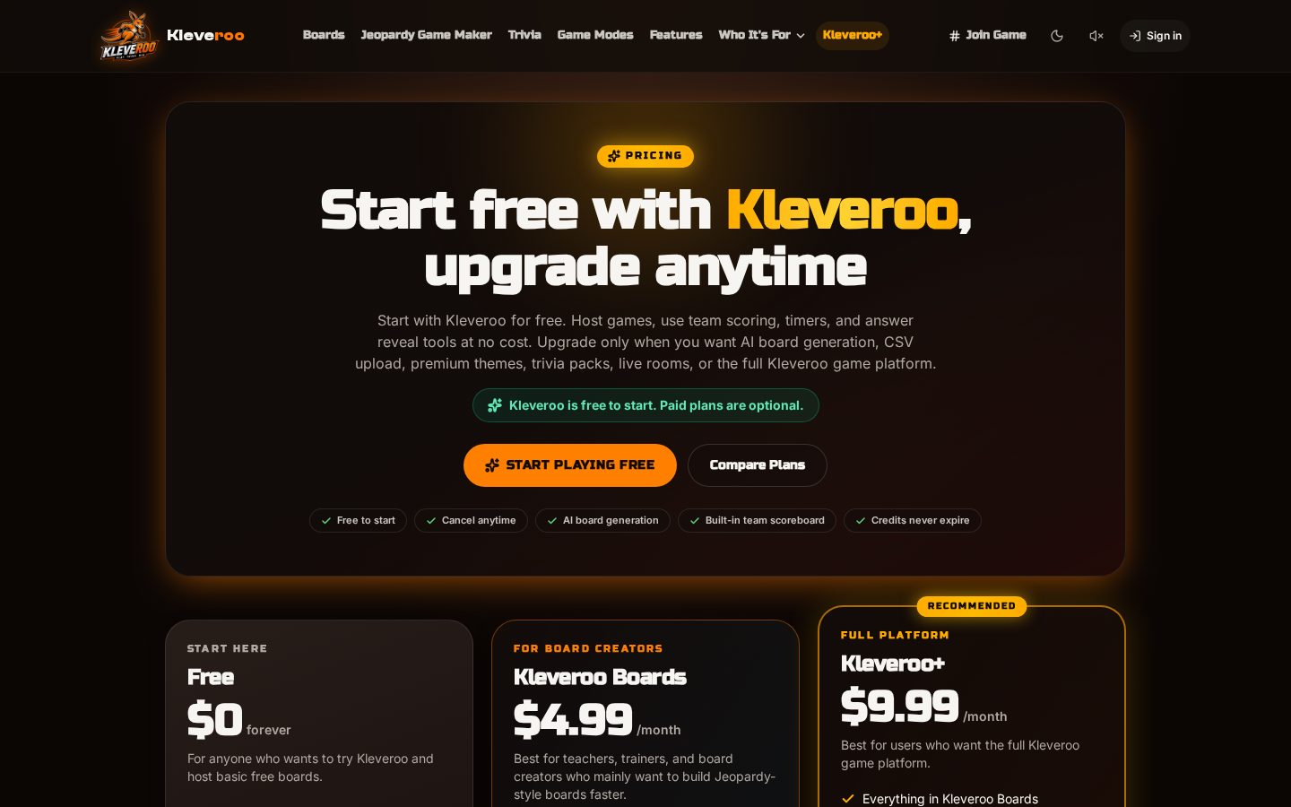 Kleveroo Pricing