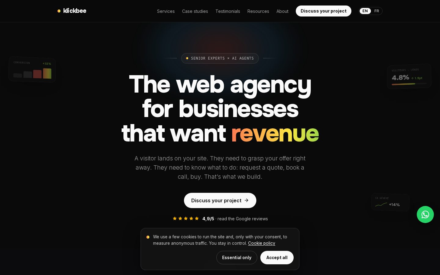 KlickBee Homepage