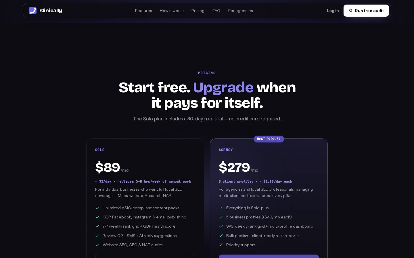 Klinically Pricing
