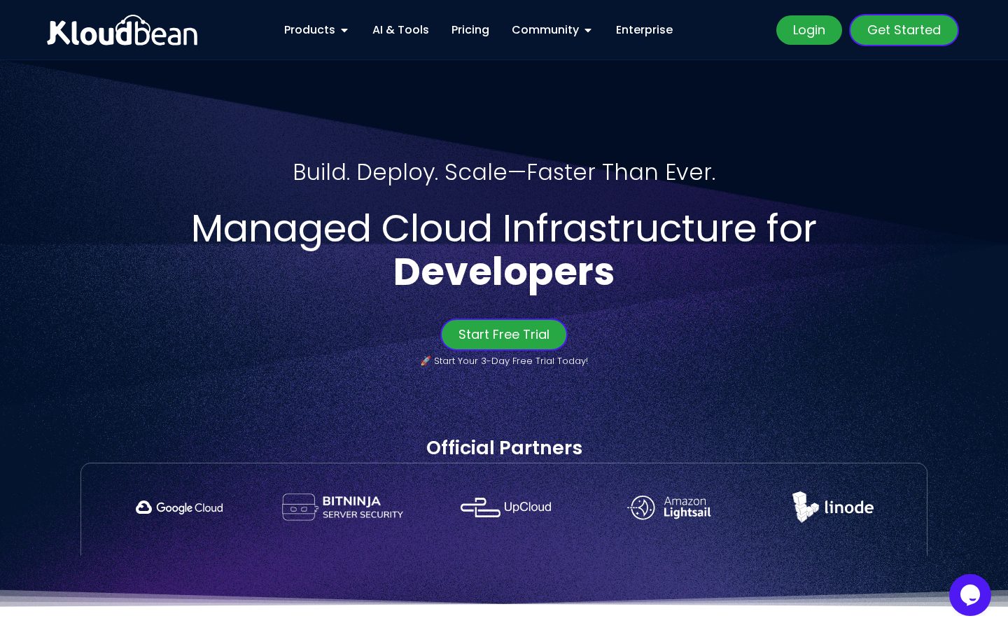 Kloudbean Homepage