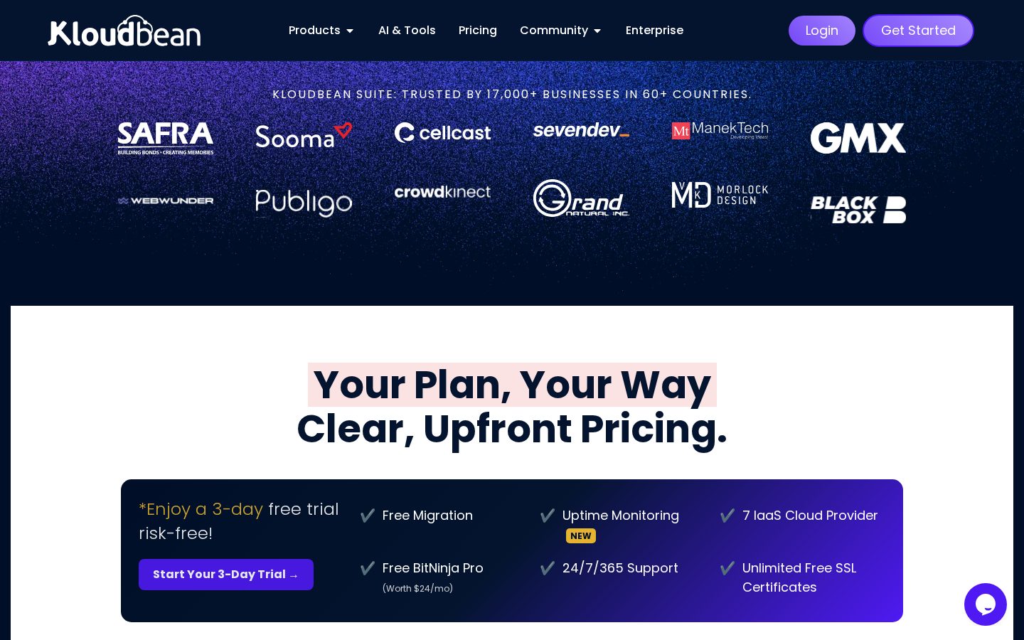 Kloudbean Pricing
