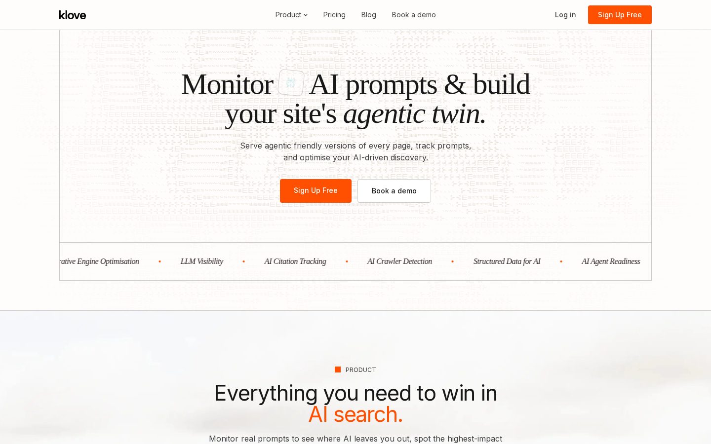 Klove Homepage