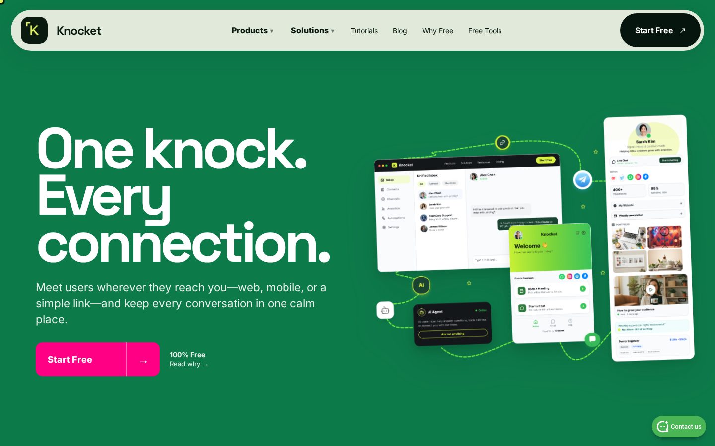 Knocket Homepage
