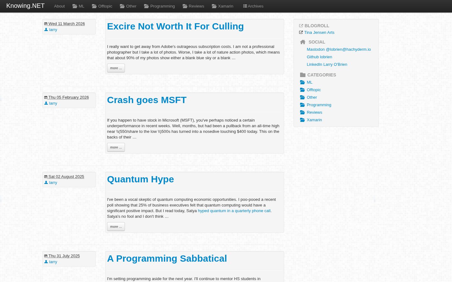 Knowing Homepage