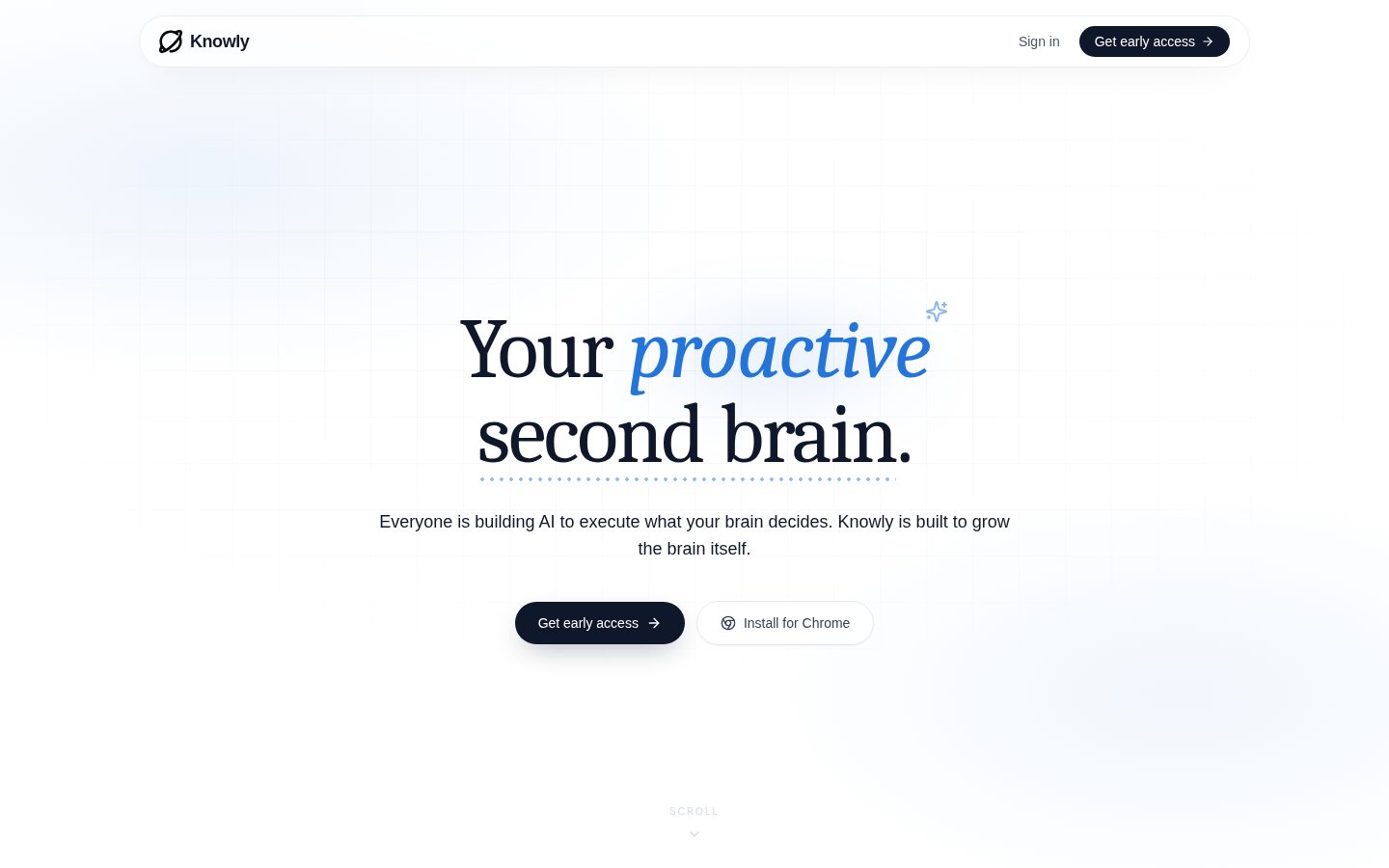 Knowly 1.0 Homepage