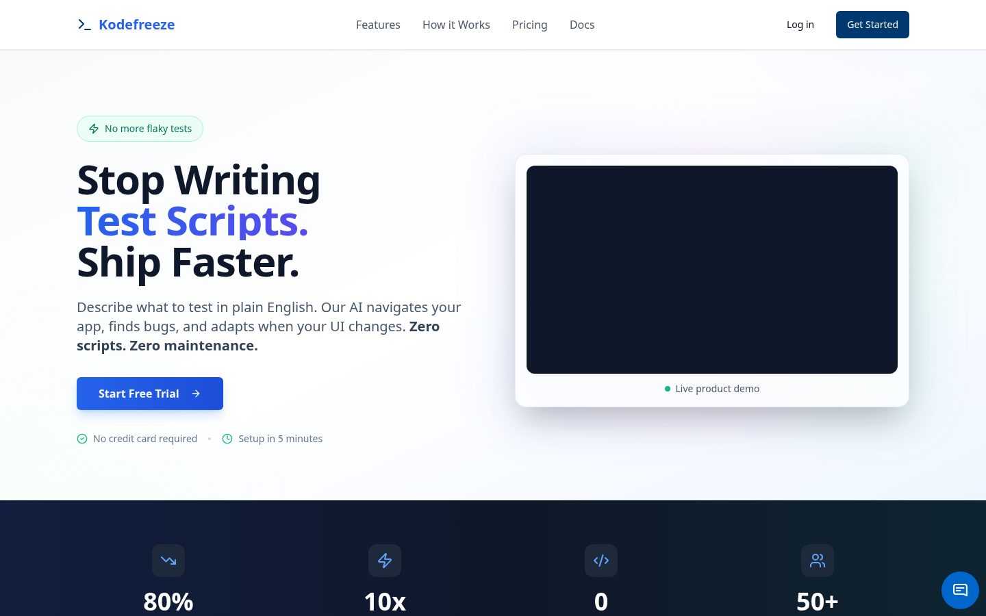 Kodefreeze Homepage