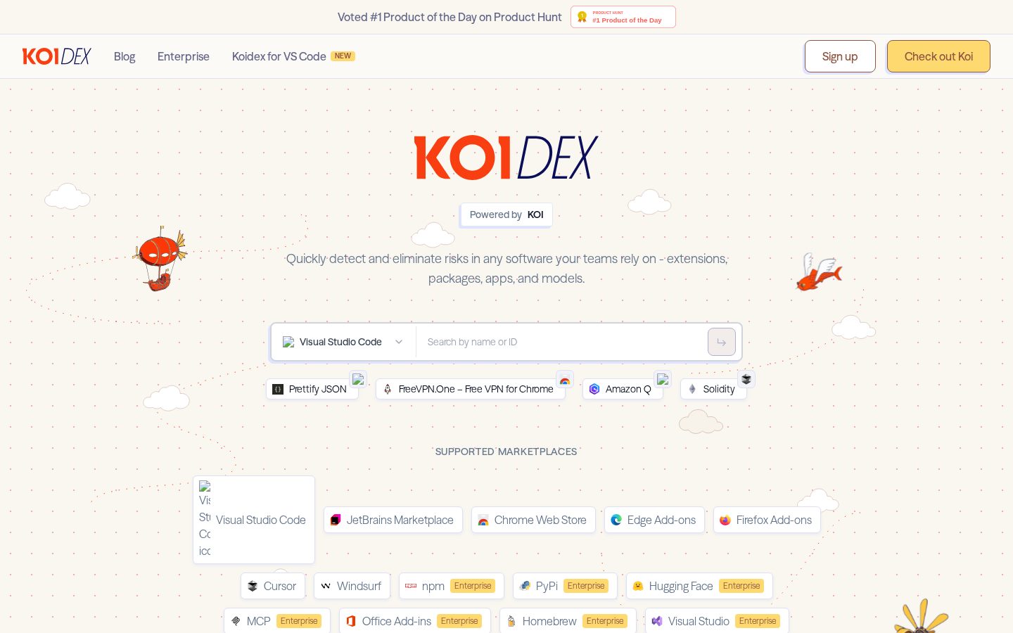 Koidex Homepage
