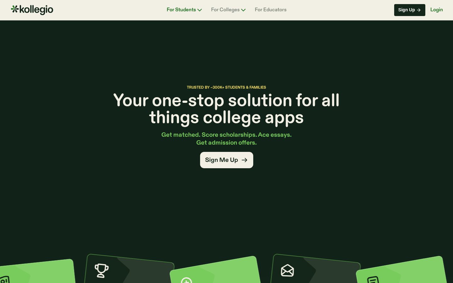 Kollegio AI Homepage