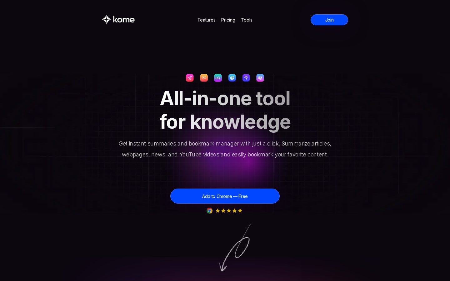 Kome Ai Homepage