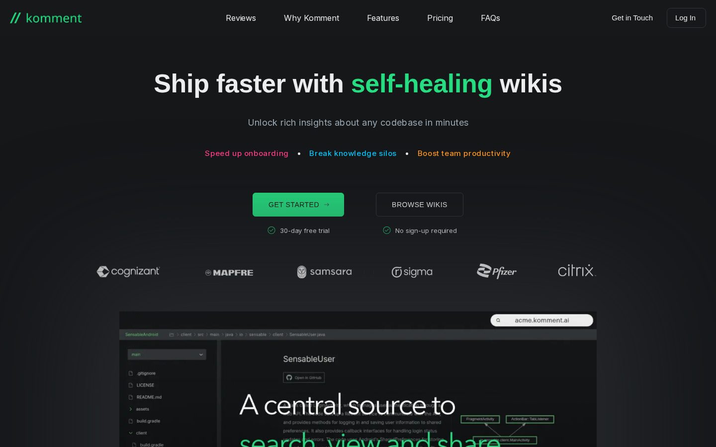 Komment Homepage