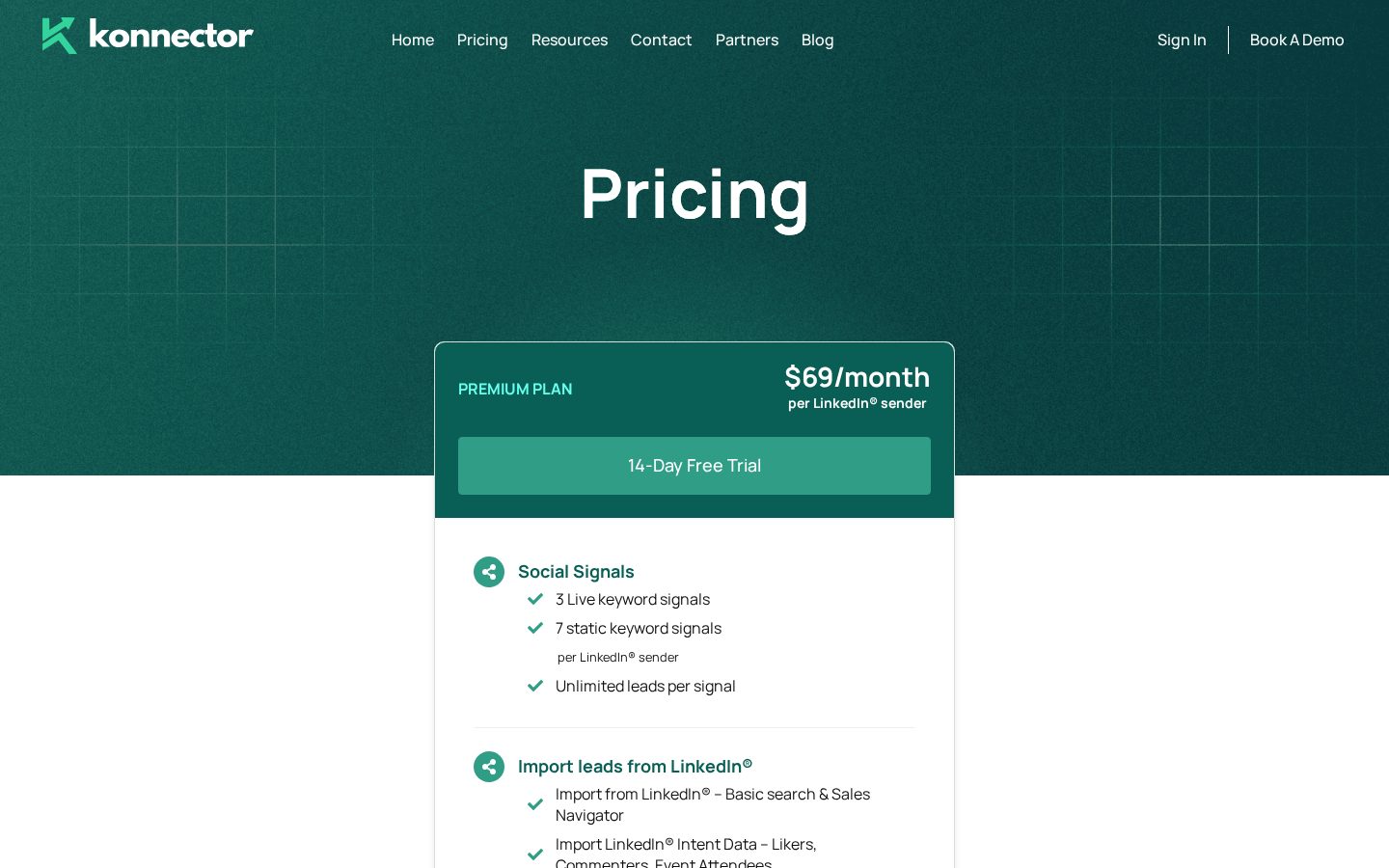 Konnector Pricing