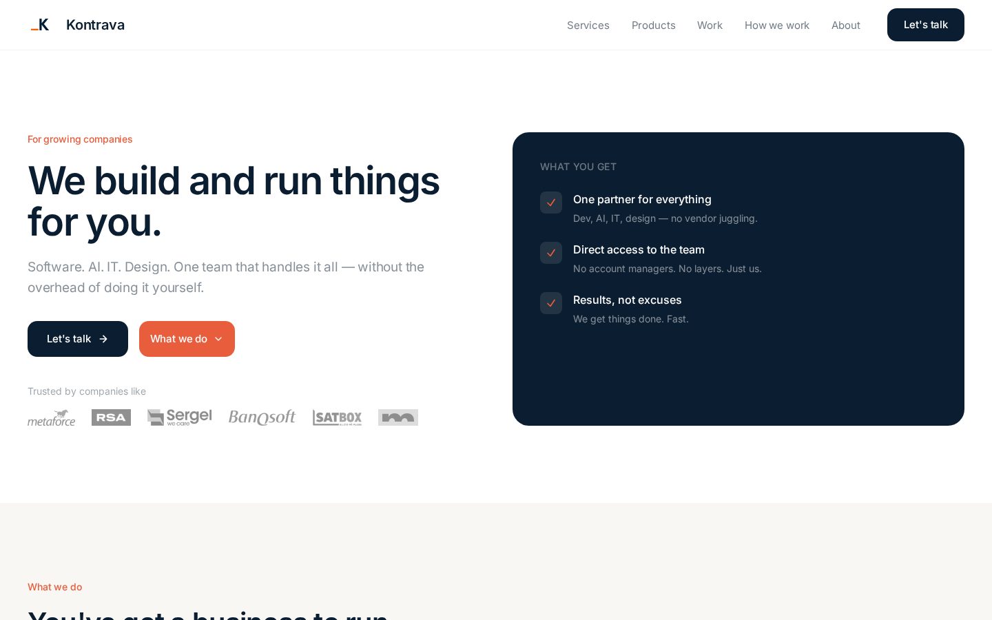 Kontrava Homepage
