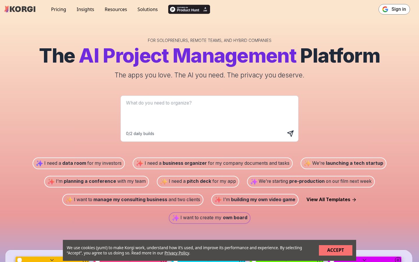 Korgi Homepage
