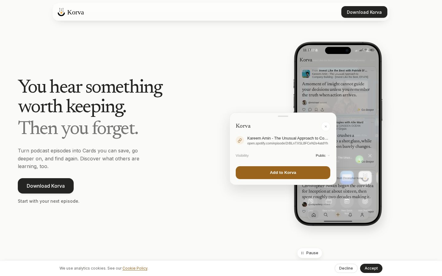 Korva Homepage