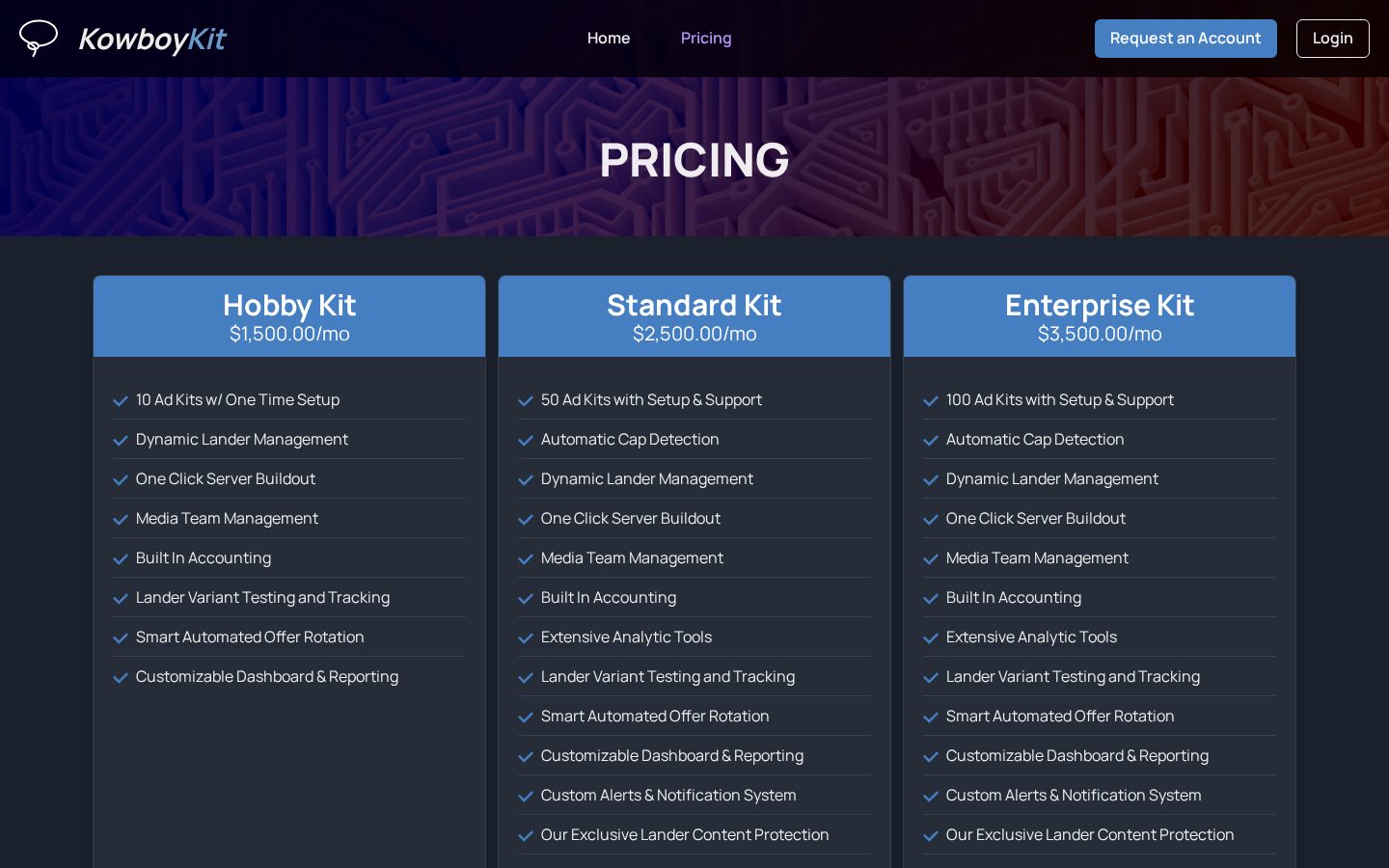 KowboyKit Pricing