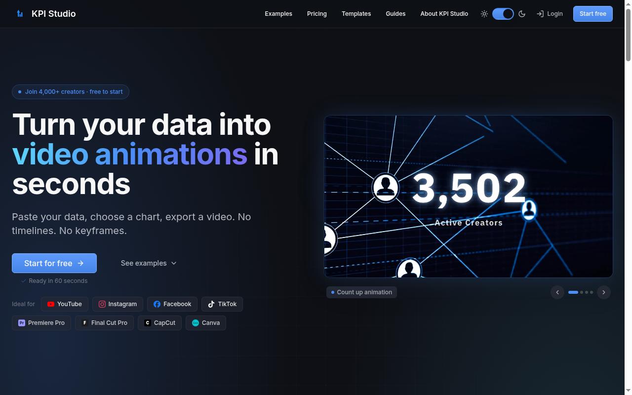 KPI Studio Homepage