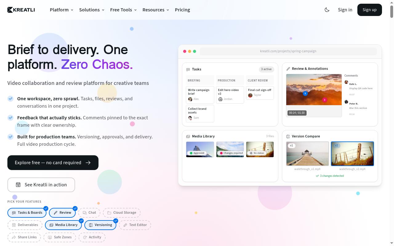 Kreatli Homepage