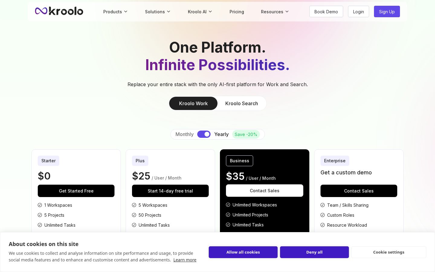 Kroolo Pricing