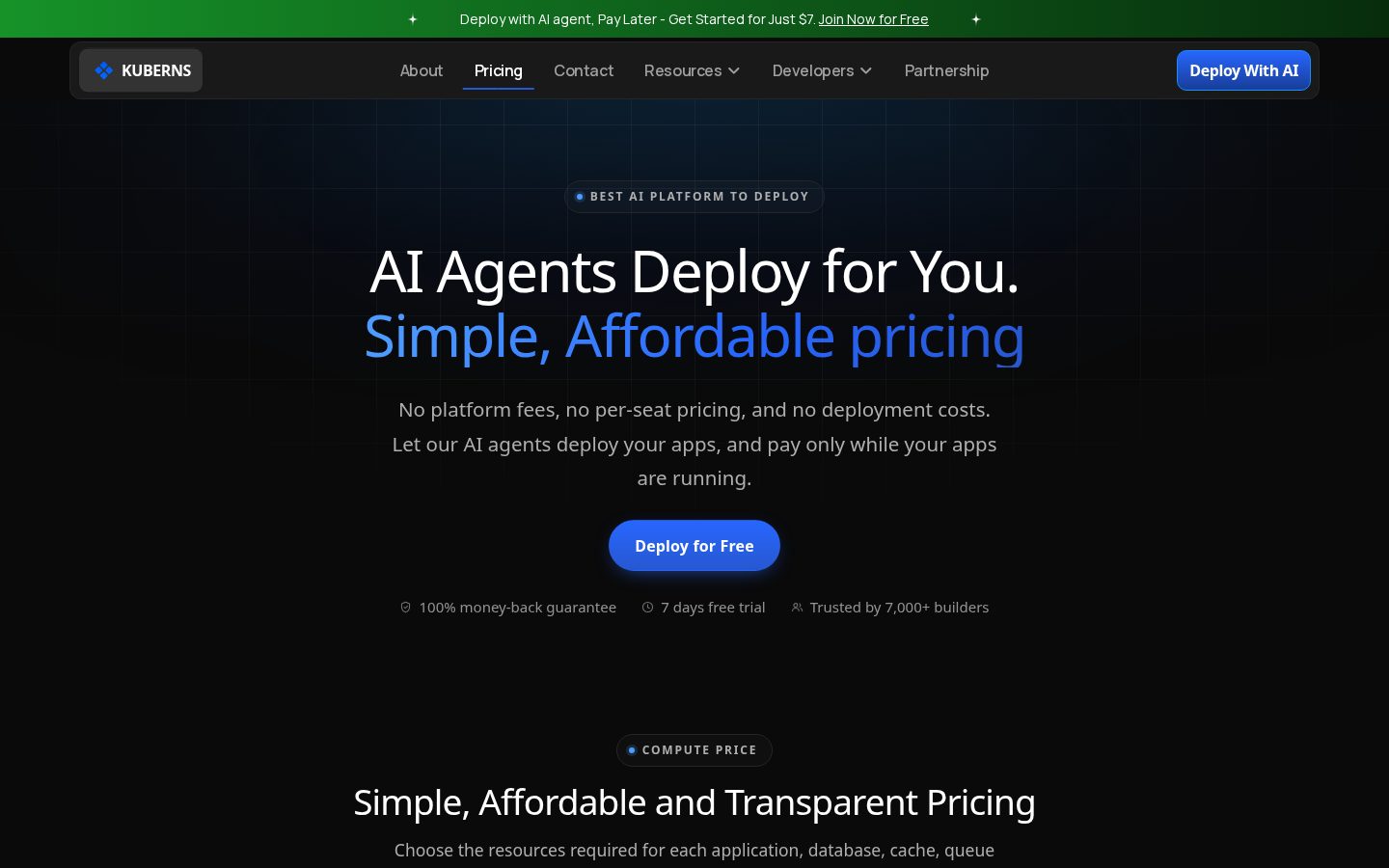 kuberns Pricing